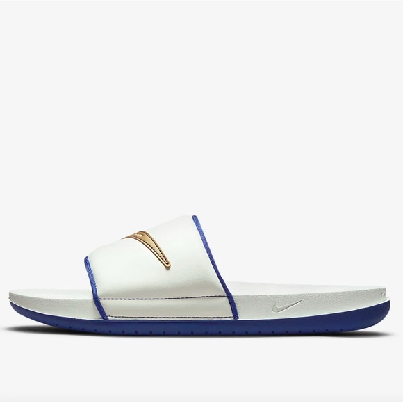 Nike Offcourt Slide Sail Blue & Metallic Gold Men’s sz 7 New! - Picture 4 of 6